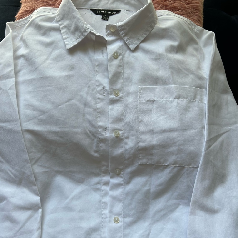 White Button-Up Shirt - Picture 6 of 6